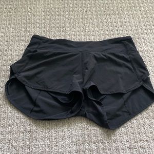 Lululemon size 6 black lined shorts